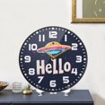 thumbnail image 4 of Yayeee Wall Clock for Living Room 11.9 inch Battery Operated Round with Holder, Colorful UFO, 4 of 7