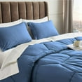 thumbnail image 3 of 1 Piece Honeycomb Design Comforter, 800 TC, 100% Egyptian Cotton, Super King Size Medium Blue Solid, 3 of 5