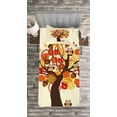 thumbnail image 3 of Ambesonne Thanksgiving Quilted Bedspread Set 2 Pcs, Abstract Tree, Twin Size, Multicolor, 3 of 3