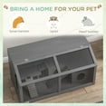 thumbnail image 6 of PawHut Wooden Hamster Cage W/ Suspension Bridge, Openable Top, 6 of 9