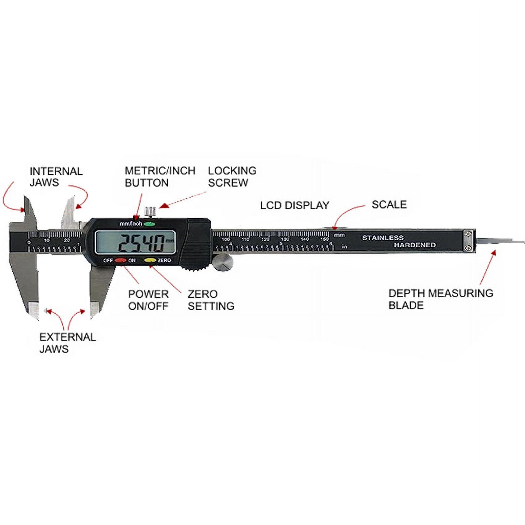 6" Digital Electronic Caliper Vernier Lcd Stainless Jewelry Gauge Labs Hobby