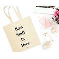 thumbnail image 2 of Boss Stuff In Here, Girlboss Cotton Canvas Re-Usable Shopping & Carry-All Tote Bag, 2 of 3