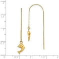 thumbnail image 3 of 14K Yellow Gold Polished Dolphins Threader Earrings (59 X 8) Made In Indonesia tc997, 3 of 5