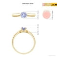 thumbnail image 4 of Angara Natural 0.5 Ct. Tanzanite Solitaire Ring in 14K Yellow Gold for Women (Ring Size: 12), 4 of 9