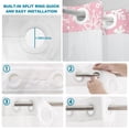 thumbnail image 5 of No Hook Shower Curtain, Pink Christmas Shower Curtains for Bathroom with See Through Top Window, Snowflakes Xmas Winter Retro New Year Waterproof & Washable Bath Curtain 66"x72", 5 of 9