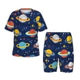 thumbnail image 1 of Fotbe Planets and Stars Pijama Estampada de 2 Piezas para Niños – Ropa de Dormir de Manga Corta Cómoda para Niños y Niñas, Camiseta y Shorts de Algodón-Large, 1 of 6