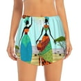 thumbnail image 4 of Lsque African Women Printed Women's Running Shorts with Liner Pockets,Elastic Quick Dry Workout Athletic Gym Yoga Shorts,Womens High Waist Shorts-XX-Large, 4 of 9