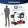 thumbnail image 4 of Segmart 4 Wheel Mobility Scooter for Seniors,Portable Electric Scooters Motorized with LED Light,Power Scooter  for Best Gift, 4 of 9