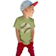 thumbnail image 5 of TIREOW Girls Oversized Baseball Print T-Shirts Kids Cute Print Short Sleeved Athletic Tee Shirt Teen Preppy Loose Blouse ﻿ (Mint Green, 4-5 Years), 5 of 7
