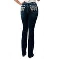 thumbnail image 2 of Grace in LA Aztec Embellished Mid Rise Bootcut Jeans, Size 34, 2 of 2