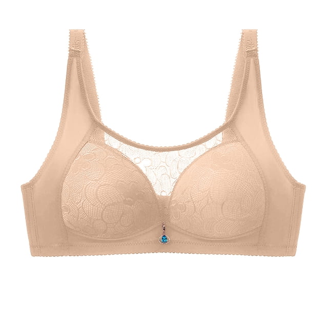 Womans Fashion Bowknot Printing Comfortable Hollow Out Bra Underwear No Rims