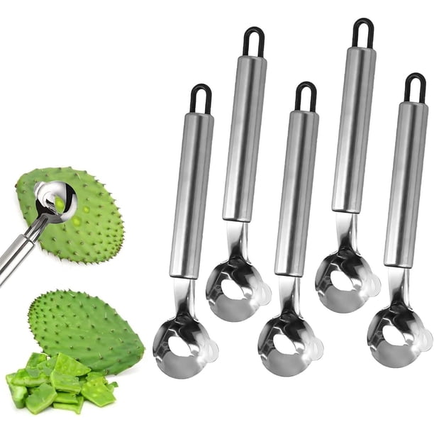 Pelador De Cactus, Utensilio De Cocina De Acero Inoxidable, Eliminación Manual De Espinas, Mango Ergonómico Para Un Agarre Seguro, Corte Y Rebanado Eficiente Para La Preparación De Horneados