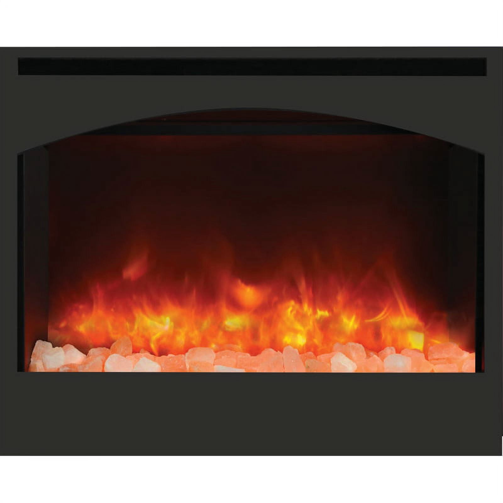 31" Zero Clearance Fireplace with 32" x28" Arch Steel Surround