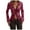 Wine, variant on vigerkar Women's Tie Front Top Y2K Gothic Sheer Mesh Bell Long Sleeve Concert Going Out Tops Shirt Blouse (Brown, M)