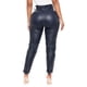 thumbnail image 5 of Pantalones de cuero de imitación para mujer Pantalones pitillo delgados de cintura alta Irfora Azul oscuro/Grande, 5 of 7