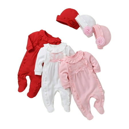 

Newborn Baby Girl Kids Cotton Floral Romper Jumpsuit Bodysuit Clothes Outfit