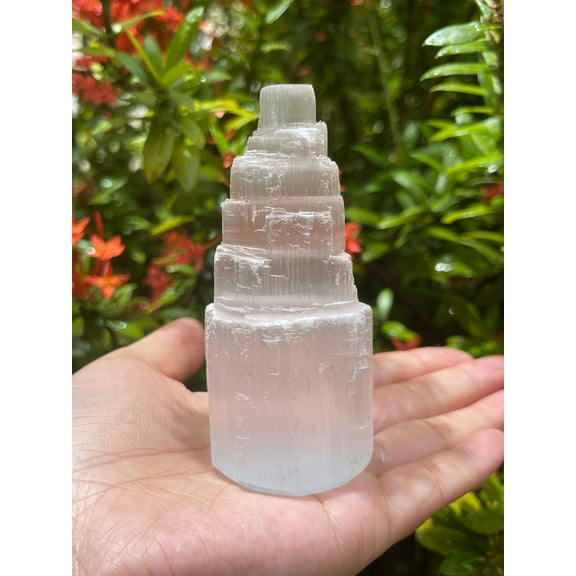 Wholesale 4" Selenite Skyscraper Tower, Selenite Skyscraper, Selenite Point, Gypsum Crystal, Healing Crystals (1 tower)