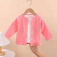 thumbnail image 4 of FAVIPT Kids Girl Cardigan Boys Long Sleeve Button Down Ribbed Knit Sweater Casual Solid Cute Lightweight Coat Hot Pink,6 Months, 4 of 9