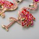 thumbnail image 5 of 1 par de pendientes con forma de flamenco, elegantes accesorios para las orejas, joyería informal para fiestas, adornos para las orejas para mujeres (rojo), 5 of 5
