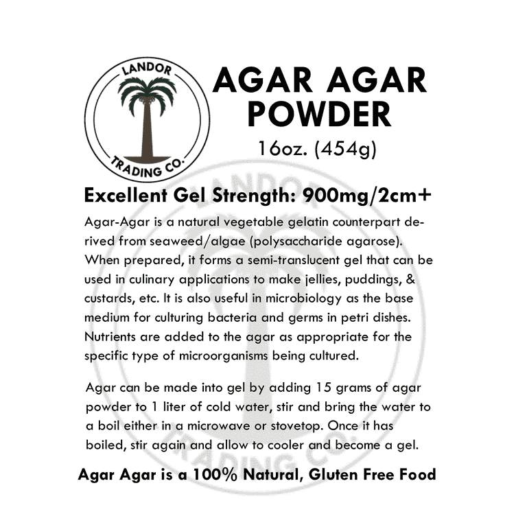 Organic Agar Agar - 1lb (454g)