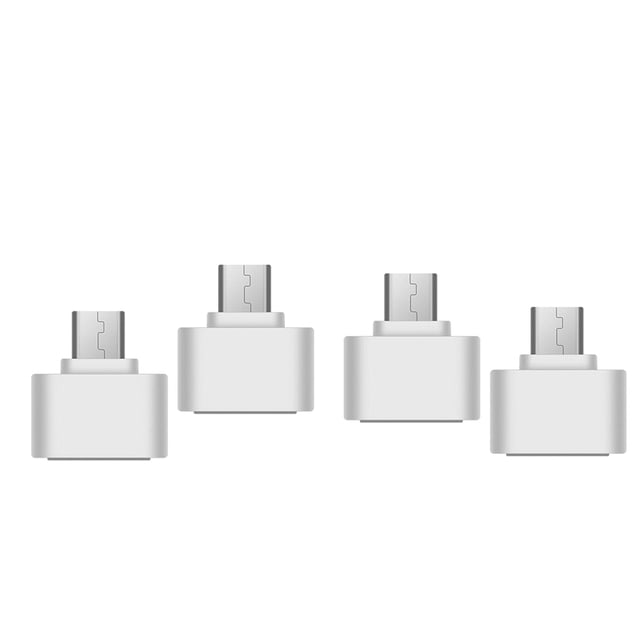 4 Piezas Expansión Adaptador Convertidor Micro USB Macho a Hembra USB 2.0 OTG para la Interfaz para el Teléfono Android de Teléfono Tablet PC Baoblaze Adaptador Micro USB a USB 2.0