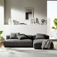 thumbnail image 2 of 2 pcs Modular Sofa Chaise Sectional, Dark Gray, Fabric, Living Room Lounge Cafe Lobby Hospitality Restaurant, Modern Contemporary, HB37424, 2 of 11
