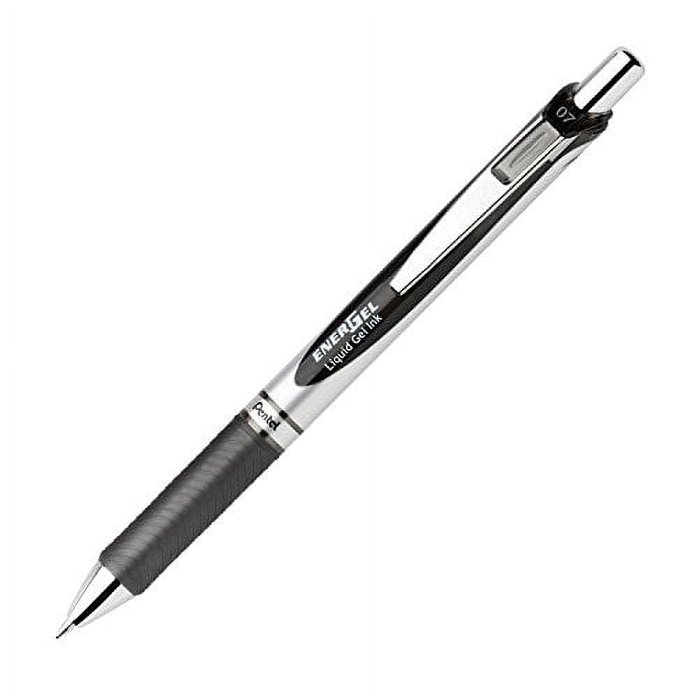 Pentel EnerGel Deluxe RTX Retractable Liquid Gel Pen, Med Black 2DOZEN (BLN77-A)
