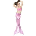thumbnail image 3 of 【Uhome】3-12Y Girls Mermaid Swimsuit 3PCS Hot Spring Bikini Bathing suits with Fish Tail Kids Beach Costume Set, 3 of 6