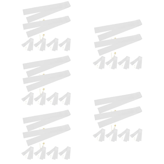 Ceremonial Shoulder Straps Blank Sash Multifunction Prom White Cloth Bridesmaid 30 Pcs