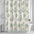 thumbnail image 3 of Summer Daisy Shower Curtain for Bathroom Decor, Eucalyptus Leaves Flower Farmhouses Retro Waterproof Fabric Shower Curtain, 72"x78" Set with 12 Hooks, 3 of 9