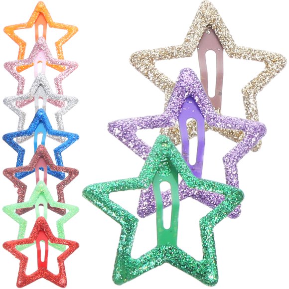 OUNONA 10pcs Hair Clips Cute Metallic Hair Barrettes For Safe Daily Use