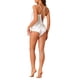 thumbnail image 3 of Pijamas de satén para mujer INSPIRE CHIC, camisón sin mangas, ropa de dormir con pantalones cortos, conjunto de lounge de seda XL blanco, 3 of 6
