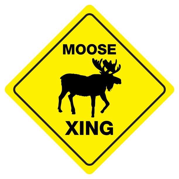 MOOSE CROSSING Funny Novelty Crossing Sign - Walmart.com - Walmart.com