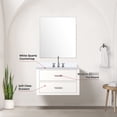 thumbnail image 4 of Bath Vanity - 30 In. W X 22 D, White Quartz, Included Collection Of Mirror & Faucet D With Quartz Countertop And Group, 4 of 6