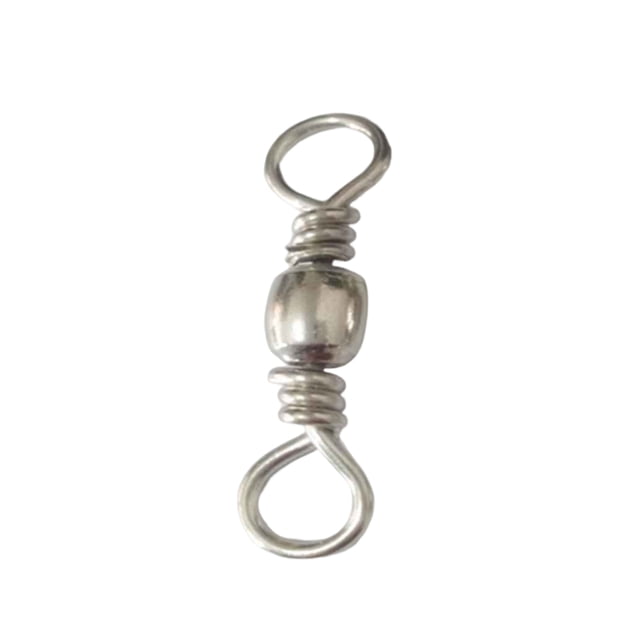 Wosthever Conectores giratorios de pesca de 100 piezas, conectores de acero al carbono rodantes, reemplazo de agua dulce, anillo de 12-27mm, Pescar Blanco Talla 6