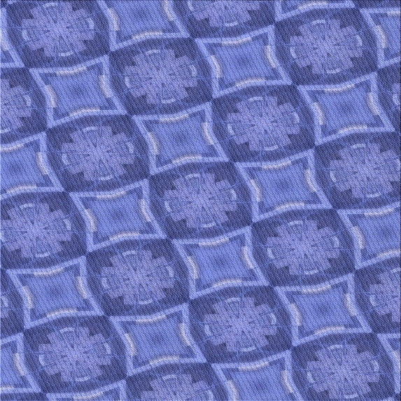 Ahgly Company Indoor Square Patterned Sky Blue Dress Blue Area Rugs, 6' Square