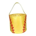 thumbnail image 2 of Tachiuwa Easter Eggs Bags Easter Bunny Baskets Sports Balls Printing Candies Bucket Tote Bag for Children Kids Yellow Softball, 2 of 10