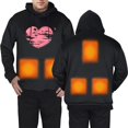 thumbnail image 1 of WILLBEST Sudaderas Navideñas Otoño e Invierno Sudadera con Capucha Caliente para Hombres y Mujeres Parejas Carga Usb Ropa Caliente Día De San Valentín Cálido Chica, 1 of 8