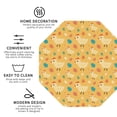 thumbnail image 3 of Rateoe Flowe Chicken Drawing Drink Coasters Set of 4 Leather Coasters Spill Protection for Table Desk,Durable and Non Slip Leather Coaster ,4 Inches Drink Mats-Octagon, 3 of 6