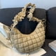thumbnail image 5 of Bolso Nube Burbujas para Mujer Bolso Acolchado Liso Bolsos (caqui), 5 of 9