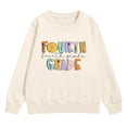 thumbnail image 5 of YunPes Fourth Grade Girls Sweatshirt Long Sleeve Crewneck Print Pullovers Oversized Spring Autumn Tops for Kids Back to School, 5 of 7