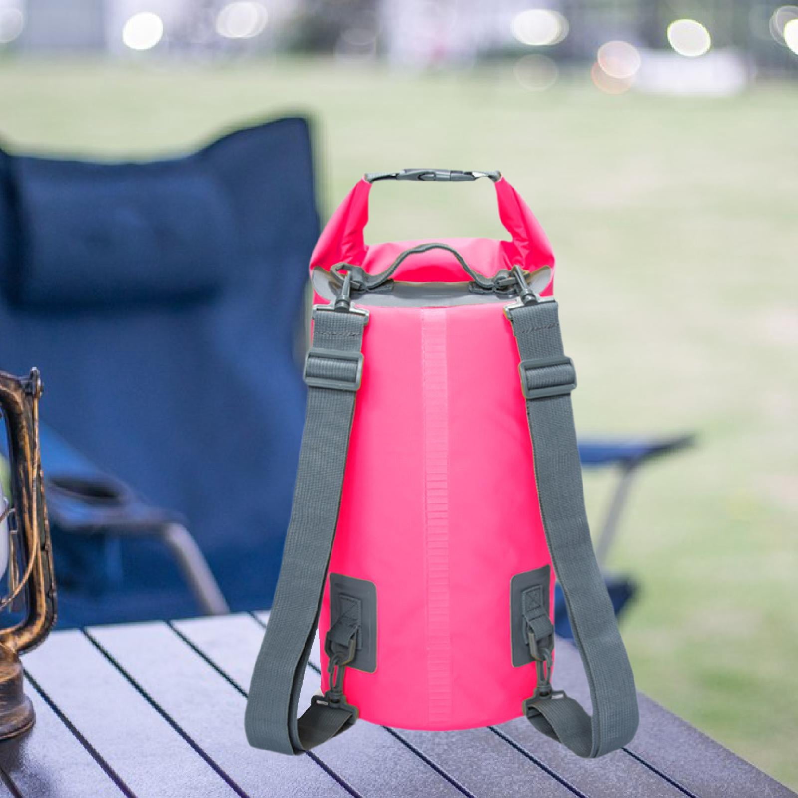 DimyFew Waterproof Dry Bag Backpack Waterproof Sack for Women Men Portable Roll Top Sack Pink