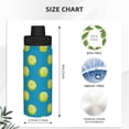 thumbnail image 3 of KLL Ball Tennis Pattern 18oz Insulated Water Bottle, Stainless Steel Sports Water Cup Flask with Spout and Handle Lid for Sports Travel Car& School, 3 of 7