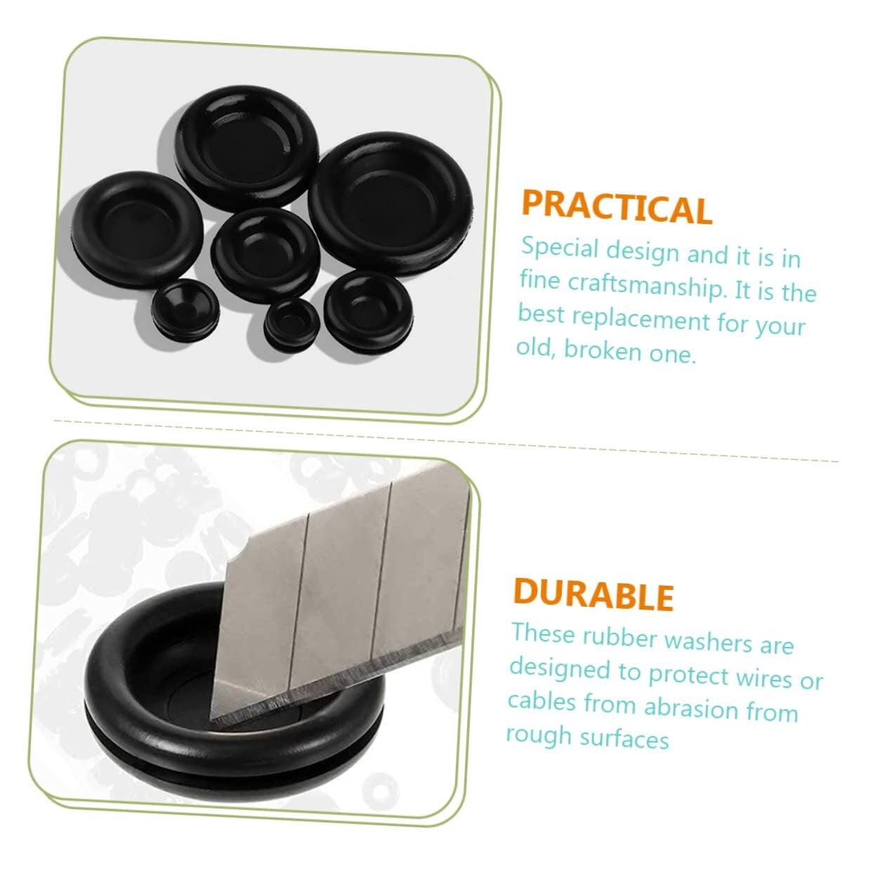 3 Sets Grommet Grommet Rubber Ring Rubber Plugs for Holes Assorted Sizes Rubber Grommets for Wiring Gasket for Plumbing Hole Plugs Rubber Grommet Assortment Rubber Grommet Kit