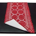 thumbnail image 2 of Fennco Styles Handmade Crochet Lace Cotton Rectangular Table Runner (16"x36", Red), 2 of 2