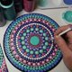 thumbnail image 5 of 8 paneles de dibujo de punteado de mandala redondos, tablero de dibujo de cartón para pintar, 5 of 5