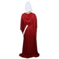 thumbnail image 2 of HPO Adult Womens Handmaid's Tale Costume Set - Hooded Robe, Bonnet, Halloween Bags. Cosplay Costumes, 2 of 7