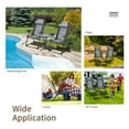 thumbnail image 4 of Costway 4PCS Patio Folding Dining Chair Ottoman Set Recliner Adjustable Gray, 4 of 10