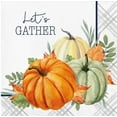 thumbnail image 4 of Thanksgiving Disposable Dinnerware Set for Your Holiday Party - Large Round Dinner Plates, Dessert Plates and Napkins with Place Cards - Give Thanks - Fall Party Kit (Service for 18), 4 of 6