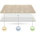 thumbnail image 2 of Alfombra de baño absorbente, alfombra de ducha antideslizante extragruesa para baño, alfombra de chenilla lavable a máquina (beige, 40x60cm), 2 of 5
